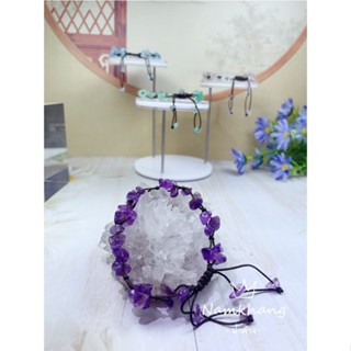 Aquamarine / Aventurine / Green Apatite/Rose Quartz/Clean Quartz /Amethyst ข้อมือหินดิบ หินนําโชค หินมงคล