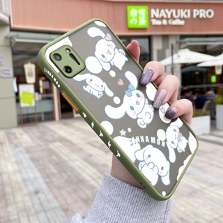 สําหรับ Realme C11 2020 เคสการ์ตูน Laurel ลายสุนัข ขอบสี่เหลี่ยม ดีไซน์ใหม่ กันกระแทก ฝ้า ใส เคสโทรศัพท์แข็ง