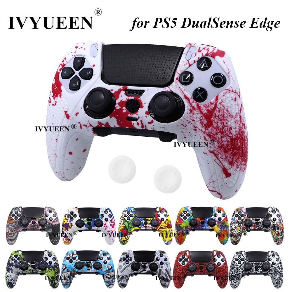 IVYUEEN แขนป้องกันสําหรับ PS5 PlayStation 5 Edge Controller DualSense Soft เคสซิลิโคน Grip Cover
