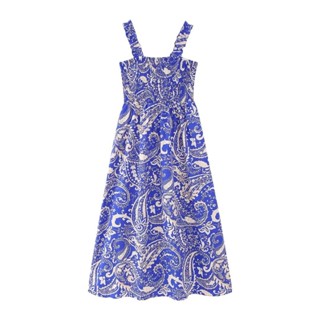 Poplin Midi Dress เอวสูง พิมพ์ลาย 3769