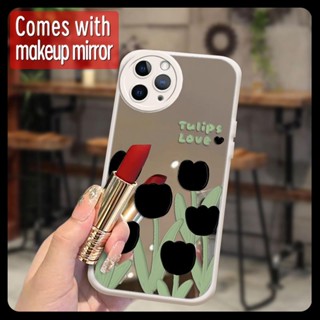 For Girls Full edging Phone Case For iphone 11 Pro Makeup mirror interest texture Soft case Mirror surface Hangings