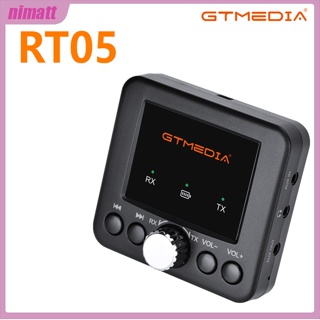 Ni Gtmedia Rt05 2-in-1 อะแดปเตอร์รับส่งสัญญาณเสียงบลูทูธ 5.0 สําหรับโทรศัพท์ แท็บเล็ต ลําโพง