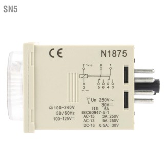 SN5 H3CRA8 รีเลย์ตั้งเวลาหน่วงเวลา 1.2S300H ลูกบิดควบคุมเวลารีเลย์ 8Pin AC100240V