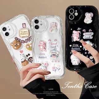 เคสโทรศัพท์มือถือ ลายการ์ตูนกระต่าย และหมี 3D DIY สําหรับ Samsung A14 A34 A54 A03 A03s A04 A04e A04s A23 A13 A33 A53 A12 A22 A52 A52s A32 A51 A50 A50s A30s