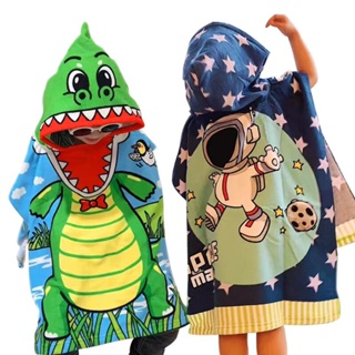 Towel Hood ชุดคลุมอาบน้ำ ผ้าขนหนูสำหรับเด็ก เสื้อคลุมอาบน้ำ ขนา60x120ซมCartoon