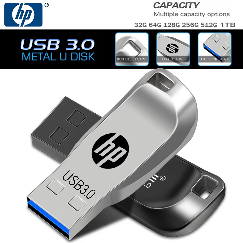 Hp Metal 3.0 USB แฟลชไดรฟ์ 1TB 512GB 256GB 128GB 64GB 32GB 16GB ไดรฟ์ปากกา