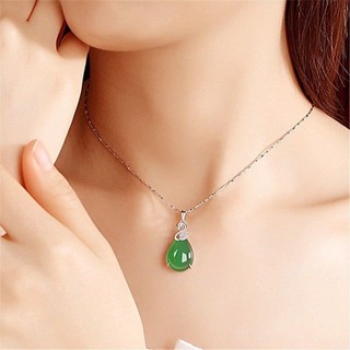 Chrysoprase สร้อยคอเงิน 925 จี้ดอกเบญจมาศ หรูหรา สําหรับผู้หญิง แม่