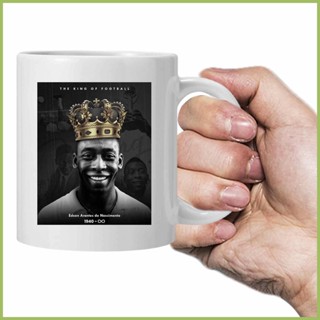 Yunkth แก้วกาแฟเซรามิค ลาย Brazil FootKing Pele 2022 ของขวัญ สําหรับแฟนฟุตบอล