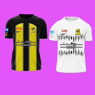 เสื้อกีฬาแขนสั้น ลายทีมเหย้า AL-ITTIHAD 2023 2024