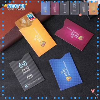 NEXTTH 5PCS Card Holder Fashion Bank Protection Credit Cards Blocking Sleeve