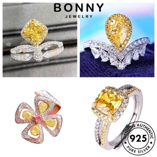 BONNY JEWELRY เงิน แท้ เครื่องประดับ ทับทิม Silver เกาหลี ต้นฉบับ ซิทริน ไพลิน 925 เครื่องประดับ แฟชั่น มรกต ผู้หญิง แหวน หรูหรา M101