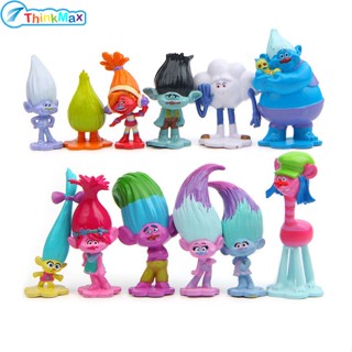 12 ชิ้น / ล็อต Trolls ฟิกเกอร์การกระทํา ป๊อปปี้จําลอง โมเดลเด็ก ของเล่นเด็ก ของขวัญ ตุ๊กตาแข็ง เครื่องประดับตกแต่งเค้ก