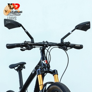 West BIKING กระจกมองหลัง หมุนได้ 360 องศา ป้องกันแสงสะท้อน อุปกรณ์เสริม สําหรับรถจักรยาน