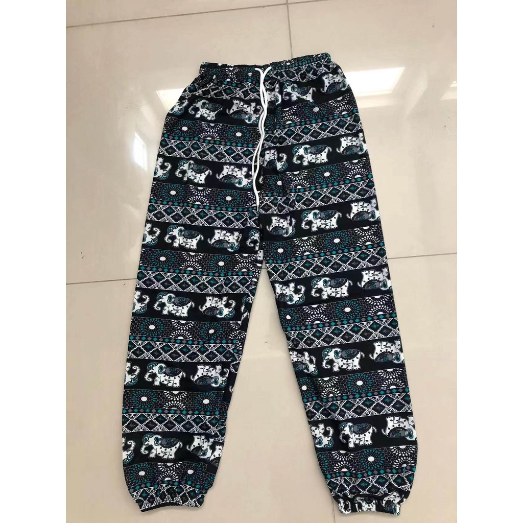 LovIn--กางเกงผ้าสปันลายช้างขาจั๊มเอวรูดได้จริง ใส่ไปทะเลใส่อยู่บ้านชิวๆ - รูปที่ 6