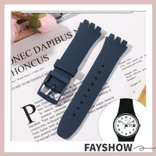 FAY สายนาฬิกาข้อมือ ยางซิลิโคน แบบเปลี่ยน สําหรับ Swatch