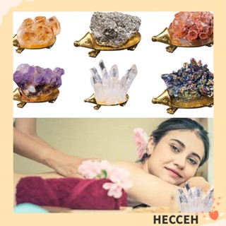 Hecceh รูปปั้นเม่น คริสตัล ขนาดเล็ก สําหรับตกแต่งห้องนั่งเล่น และสวน