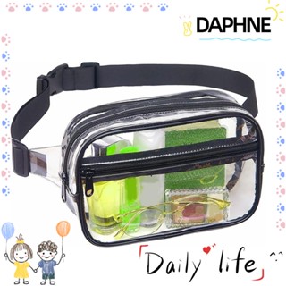 Daphne Clear Fanny Pack กันน้ํา พร้อมสายปรับได้ ขนาดใหญ่ ใส เข็มขัดกระเป๋า