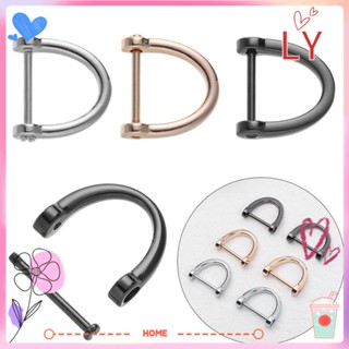 LY DIY Clasp Bag Strap Accessories Open Screw D Ring Buckle Detachable Belt Handle Metal Shoulder Webbing Buckle Leather Craft/Multicolor