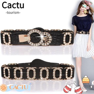 Cactu Bling Bling เข็มขัดหนัง ประดับเพชร หรูหรา สไตล์พังก์