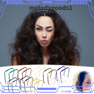 Melodygoods1 ที่คาดผมโลหะ แบบหนา มองไม่เห็น ขนาดใหญ่ สําหรับล้างหน้า