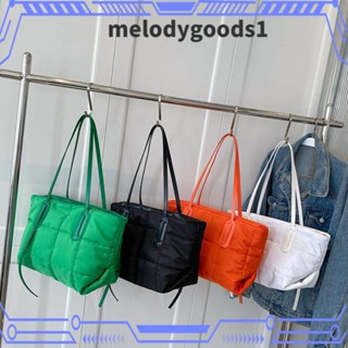 Melodygoods1 กระเป๋าถือ ผ้าฝ้าย ขนาดใหญ่ จุของได้เยอะ แฟชั่นฤดูหนาว