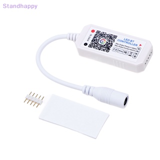 Standhappy ใหม่ แผงสวิตช์ควบคุมไฟ LED DC5-24V 4A 4CH บลูทูธ สําหรับแถบไฟ RGBW RGB