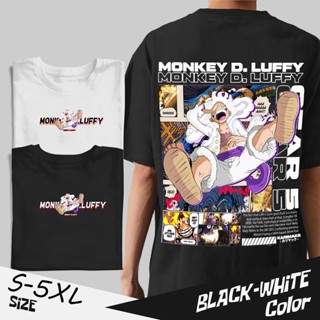 เสื้อยืด ลายการ์ตูนอนิเมะ One Piece MONKEY D LUFFY NIKA GEAR 5 FIFTH V2 - Karimake