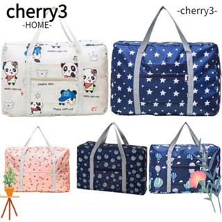 Cherry3 กระเป๋าเดินทาง กระเป๋าถือ พับได้ ความจุขนาดใหญ่ สําหรับผู้หญิง