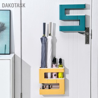 DAKOTASK ชั้นวางร่มที่ถอดออกได้ Drainable ตัวเลขน่ารักรูปร่างวัสดุ PS ที่วางร่มติดผนังสำหรับบ้าน