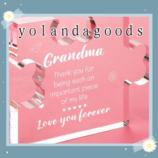 แผ่นอะคริลิคใส ลาย Love Sayings Grandma สําหรับตกแต่งโต๊ะทํางาน วันครบรอบ คุณยาย 2 ชิ้น