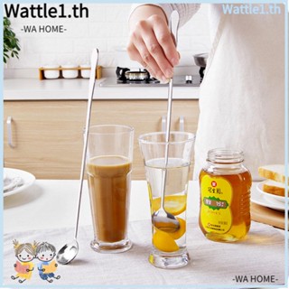 Wattle1 ช้อนคนน้ําผึ้ง ด้ามจับยาว สเตนเลส สีเงิน สําหรับตักน้ําผึ้ง บนโต๊ะอาหาร