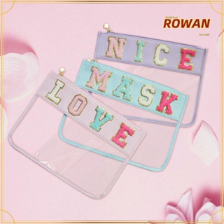 ROWANS กระเป๋าเครื่องสําอาง PVC แบบใส มีซิป สําหรับเดินทาง