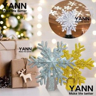 YANN1 โปรเจคเตอร์เกล็ดหิมะ 3D กลิตเตอร์ สีเงิน สีทอง สําหรับตกแต่งต้นคริสต์มาส