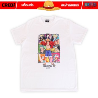  พิมพ์ลาย วันพีซ เสื้อยืดลายการ์ตูน ลิขสิทธิ์ No.349