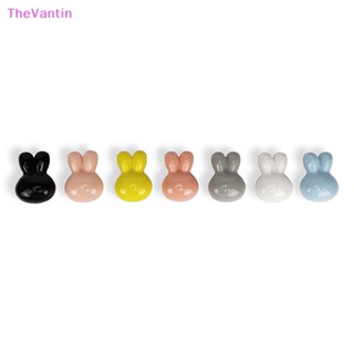 Thevantin ลูกบิดประตูเซรามิค รูปกระต่าย สไตล์วินเทจ สําหรับตู้เสื้อผ้า ลิ้นชัก ตู้เสื้อผ้า มือจับประตูเด็ก สินค้าที่ดี