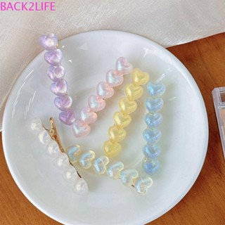 Back2life กิ๊บติดผม รูปหัวใจน่ารัก เรียบง่าย ของขวัญสําหรับผู้หญิง