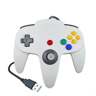 Nintendo n64 มือจับภายนอก แบบใช้สาย USB สําหรับคอมพิวเตอร์ PC ระบบ MAC n64 NS QRIA