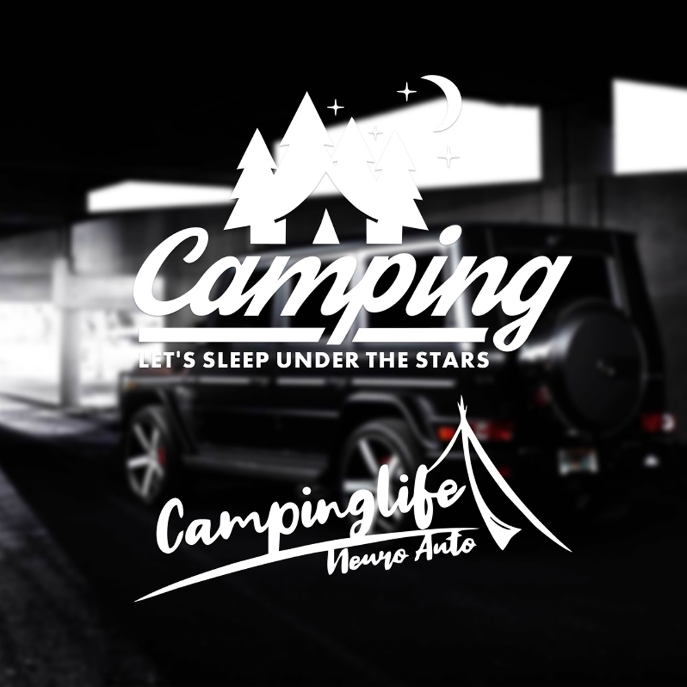 แคมป์ปิ้งกลางแจ้ง รถไฟฟ้า Camper ตกแต่งรถ สะท้อนแสง สติ๊กเกอร์ Jeep Toyota Mitsubishi Nissan Atto3