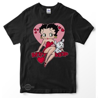 เสื้อยืด พิมพ์ลายการ์ตูนอนิเมะ BETTY BOOP 4 KISS STAND พรีเมี่ยม ผ้าฝ้าย 100% S-5XL