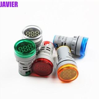 Javier โวลต์มิเตอร์ AC 12-500V แผงดิจิทัล ทรงกลม เครื่องตรวจจับแสง เกจวัด จอแสดงผล มอนิเตอร์ พลังงาน