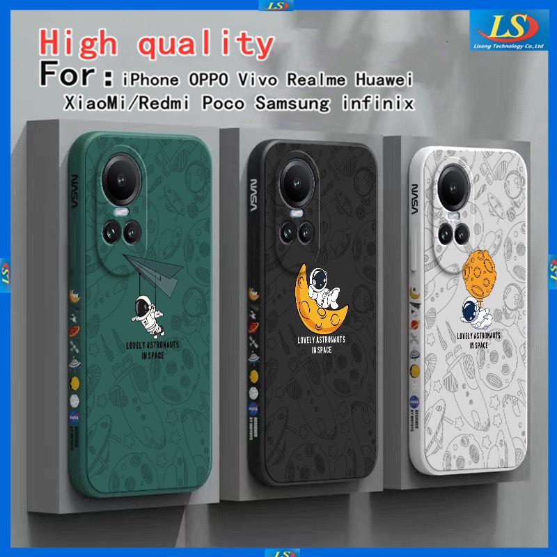 OPPO Reno 10 Pro 5G/Reno 8T 5G/Reno 8/Reno 8z/Reno 7/Reno 7Z/Reno 6Z/Reno 6/Reno 5/Reno 4 space Nasa เคสโทรศัพท์ TKR