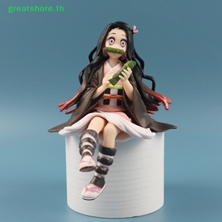 Greatshore โมเดลฟิกเกอร์ PVC อนิเมะ Demon Slayer Nezuko Seated Kneeling Pose ของเล่นสําหรับเด็ก