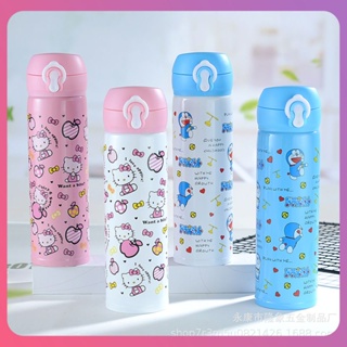 Creative 350/500ml Sanrio Stainless Steel Vacuum Cup Hello Kitty Doraemon Kids Thermal Cartoon Water Bottle Thermos Outdoor Travel For Children Gift [COD]