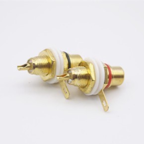 Gold Plated RCA Female Socket Chassis Panel Mount Adapter Connector {คุณภาพดี}