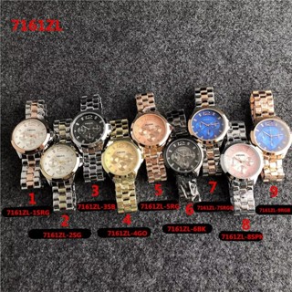 Fossil นาฬิกาข้อมือควอตซ์แฟชั่น สายหนัง หน้าปัดกลม ประดับเพชร สําหรับบุรุษ และผู้หญิง