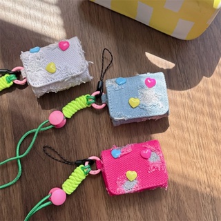 เคสหูฟังบลูทูธไร้สาย ป้องกันกระแทก ลายหัวใจ สียีน สําหรับ Apple Airpods 1 2 3