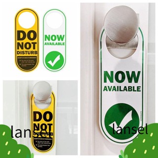 Lansel ป้ายฉลาก PVC สองด้าน ลาย Please Do Not Disturb สําหรับทําความสะอาดประตูโรงแรม