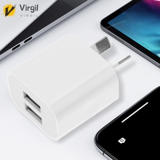 [Virgil.th] บล็อกชาร์จเร็ว 5V 2A ปลั๊ก AU 2 พอร์ต USB สําหรับโทรศัพท์มือถือ