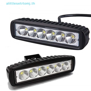 Alittlese ไฟสปอตไลท์ LED 6 ดวง 18W สว่างมาก กันน้ํา 12V สําหรับรถยนต์ รถบรรทุก SUV TH