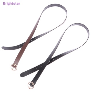 Brightstar เข็มขัดหนังแฟชั่น หัวเข็มขัดโลหะ ทรงกลม 100 ซม. สําหรับตกแต่งเสื้อผ้าผู้หญิง 1 ชิ้น